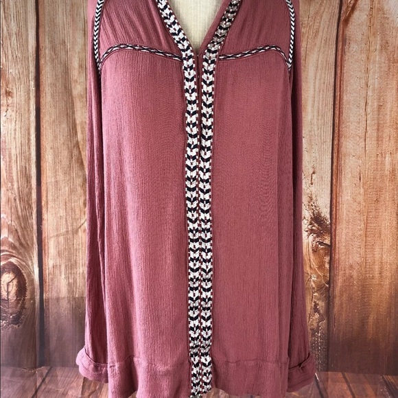 Tularosa Wyatt tunic blouse rose size XL - Picture 2 of 7